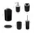 Import High Quality Amazon Hot Sale Black Designed Bathroom Vanity Accessories Sets With Soap Dispenser from China