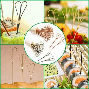 High quality heart shape disposable sushi picks, bamboo products wholesale