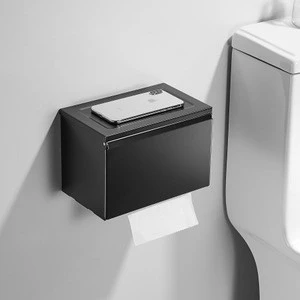 high quality hotel bathroom black color toilet paper holder
