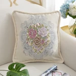 High quality jacquard custom traditional sofa cushion cover replacement