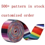 High Quality Jacquard Ribbon Nylon Seatbelt 38mm Webbing sling Polyester Webbing Tape Flower Pattern for Backpack Totes