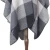 Import High quality ladies knitted Plaid  acrylic gray Blanket shawl from China