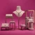 Import High quality metal Jewelry display stand pink microfiber jewelry display props from China