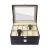 Import High quality Package  gift PU Black 20 slots Classic Watch Case Display  Watch Box with glass window from China