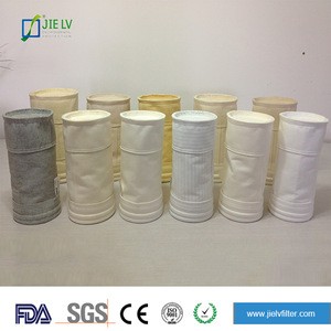 High quality PP/PE/PPS/PTFE/Glass fiber Acrylic fiberglass/antistatic polyester nonwoven filter bag for cement plant