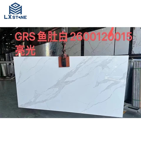 Buy High Quality Sintered Stone With Calacatta White Marble Look Tile ...