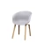 Import high quality white pp wood effect metal legs bistro cafe shop plastic pp dining chair from China