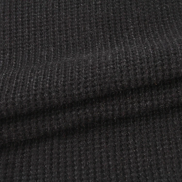 High soft quality 28% poly 50% rayon 22% nylon cashmere  rib knitted weft knitting clothing fabric