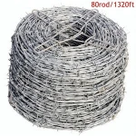 High tensile steel 15.5 gauge 80 Rod 1320 FT Roll Livestock Barbed Wire