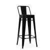 Hight Quality Retro Metal Tube Bar Stool Chairs With Footrest