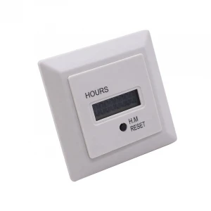HM-1R  Digital Hour Meter with Reset Function Timer Switch 100-240VAC 0-999999.99hours