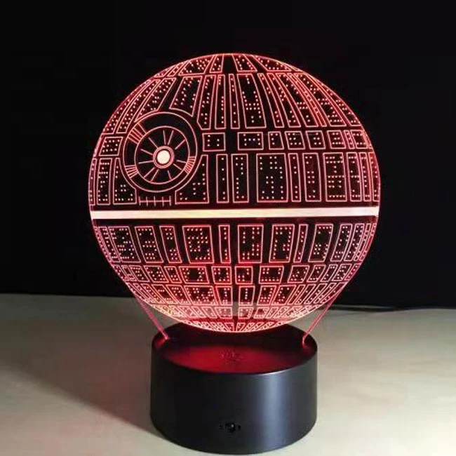Home Decoration Death Star Table Lamp Led 3d Ball Night Light Acrylic Death Star Light