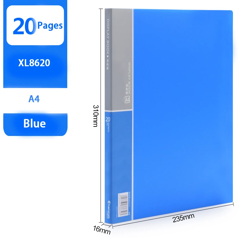 Hot sale 2021 new A4 display book transparent folder 60 pockets pp plastic display book File Folder PP Clear Display Book