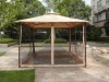 hot sale 3X3m aluminum metal gazebos pavilion with mesh wall for garden shade