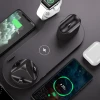 Hot sale 6 in 1 smart portable Qi phone holder watch fast wireless pad dock 10w wireless USB charging cable