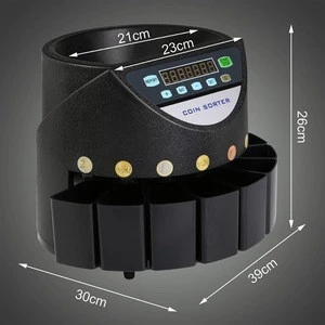 HOT SALE Automatic Electronic Money Sorter &amp; Coin Counter Machine for Euro Coins