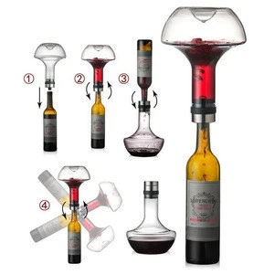 Hot sale Bar and Home Cheap Magic Red Wine Aerator Filter Bottle Pourer Glass Wine Decanter