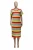 Import Hot Sale Casual Loose Striped Print Slit Dress Ladies V Neck T-shirt Dresses from China