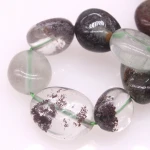 Hot Sale Natural garden quartz  gemstone loose beads  Smooth Jewelry Accessories semi-precious stone bracelet necklace