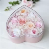 Hot Sale Wholesale eternal Roses Preserved Flowers in Heart Shaped gift Box