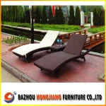 Hot Seal Outdoor Wicker Patio Rattan Chais Lonuge Beach Sun bed