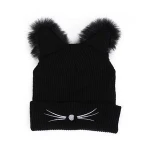 Hot sell cat ear hat warm winter wholesale women acrylic hat