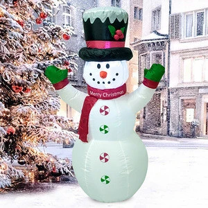 Hot Selling Christmas Outdoor Decoration Supplies Inflatable Airblown Snowman With Led Lights