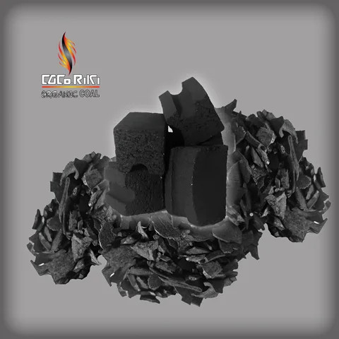 Hot Selling Coco Riki Coconut Charcoal for Shisha Hookah in Rectangle U Shape Premium Quality Organic Charcoal Indonesia Product