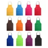Hot-selling OEM comfortable plain color bib kitchen apron with 2 pocket