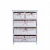 Import hot wholesale European country style wood storage cabinet with 5 woven basket drawers  for home furniture living room from China