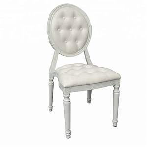 Hotel Banquet Aluminum Stacking White Louis Chairs With Fastener on Back YC-D07