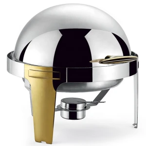 Hotel equipment Roll top stainless steel round chafer for buffet