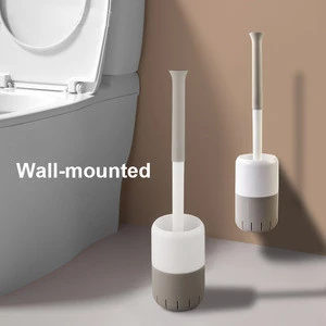 Household Cleaning Wall Mounted Tools Soft Silicone TPR Toilet Brush