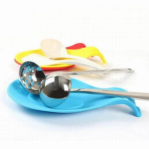 Household Kitchen Colorful Durable Table Heat Resistant Silicone Spoon Rest Set