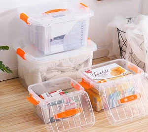 Household Multi-function Transparent Plastic Storage Box For Sundries Clothes Toys