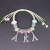 Import HUSURU new design aka sorority pink and green wax string woven bracelet rhinestone clay bead bangles jewelry from China