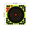 Hybsk Targets 8 inch Reactive Self Adhesive Shooting Targets Bright Fluorescent Yellow Target Pasters