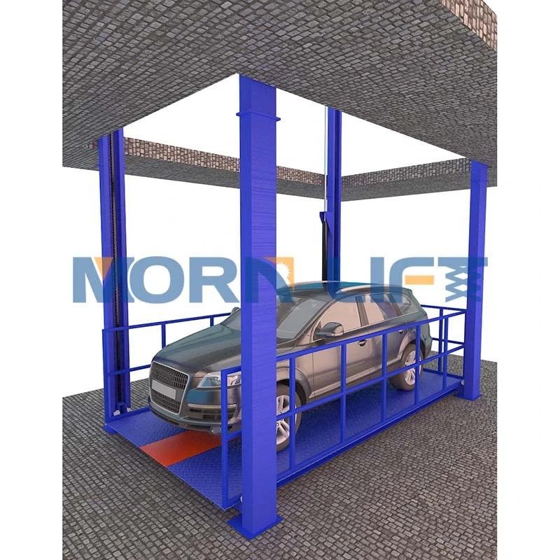 Hydraulic 4 post car lift underground parking equipment