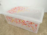 IML Plastic Shoe Box With Customized Logo Designs Pictures Home Storage Container