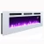 Import 50 inch white decorative indoor build in wall mounted recessed electric fireplace for living room bedroom from China
