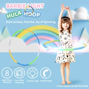 Indoor Sport Exercise Detachable Hula Hoops Plastic Light Weighted HulaHoop Fat Burning Slimming Toy For Adults And Kids