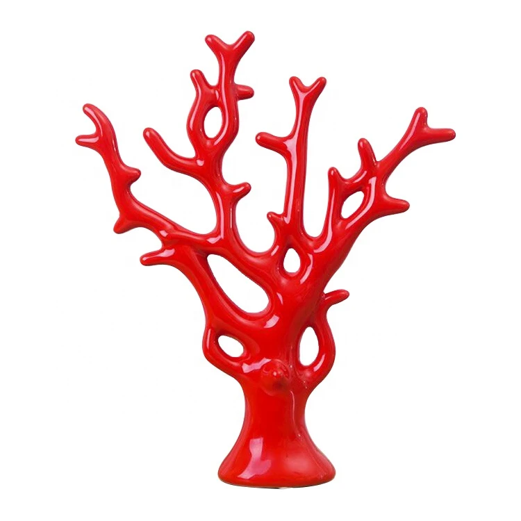 indoor Table centerpiece Ceramic Coral Tree figurine Home decor