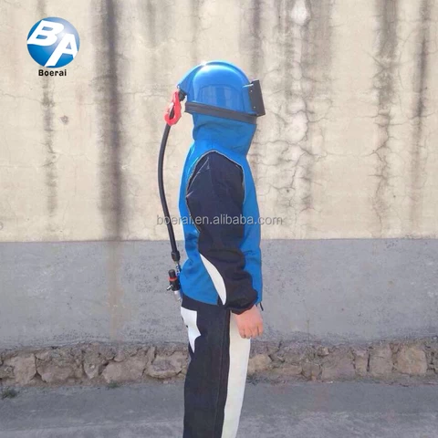 Industrial combined sandblasting suit A respiratory system with air conditioning