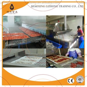 Industrial Liquid Nitrogen Tunnel Freezer Cryogenic Quick Freezing Equipment for Pastry Fruit and Fast Food