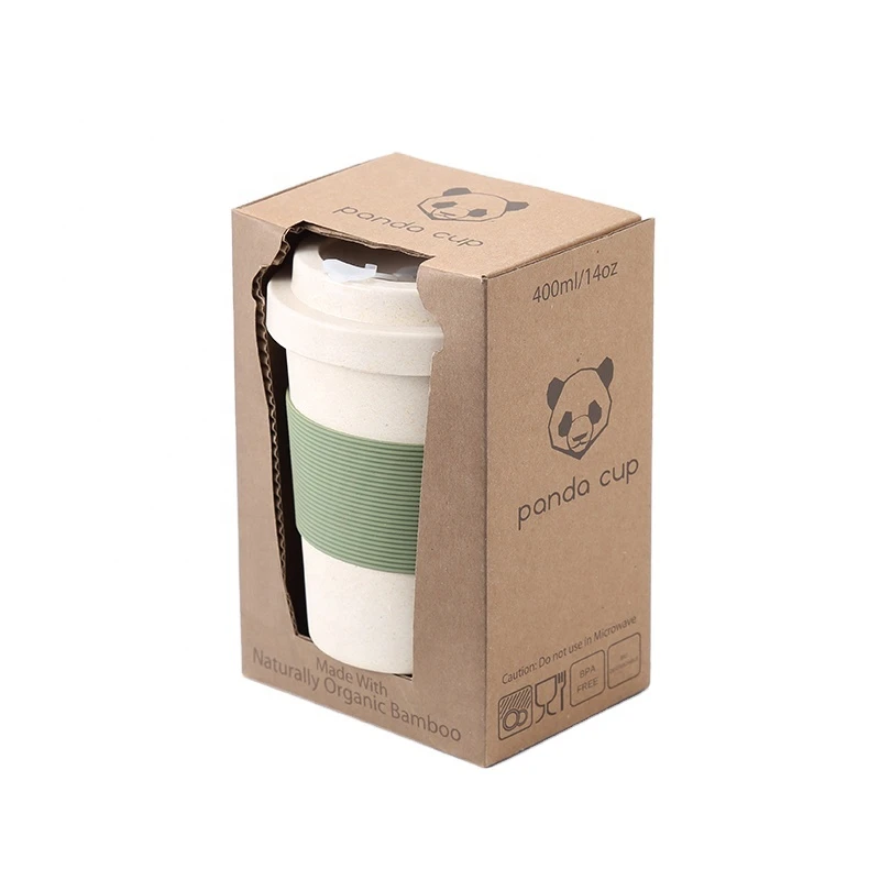 Innovative Reusable Eco Friendly Durable Bamboo Fiber Coffee Cup with Silicone Rubber