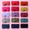 Ins Hot Sale Cute Solid Color Knot Bow Baby Head Wrap Customized Girl Baby Nylon Headband