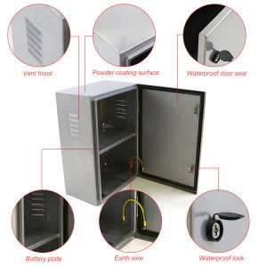 IP66 outdoor aluminum telecom electrical control rack battery solar power cabinet