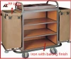 iron with wood medical push cleaning trolley cart