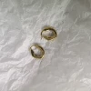 Irregular Solid Gold Hoop Earrings Small Thick Hoops Earrings Simple Stylish Earrings Statement Instajewelry Wholesale