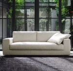 Japanese Style White Custom Latex Or Sponge Cushion Three Seater Sofa Living Room Home Furniture 3 Seat Sofa